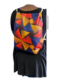 African print drawstring bag