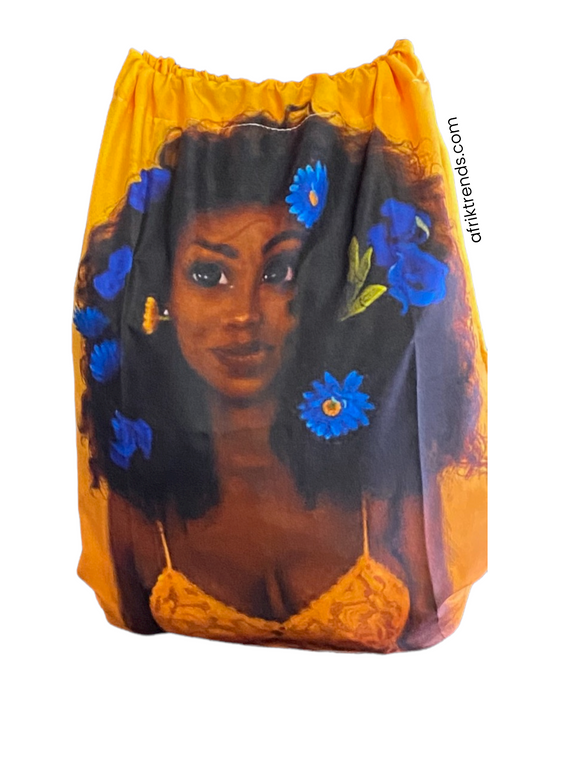 Black girl magic drawstring bag