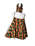 Ankara Spaghetti Strap Flowy Blouse With Matching Headwrap