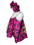 Ankara Spaghetti Strap Flowy Blouse With Matching Headwrap