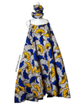 African Print Hibiscus  Summer dress