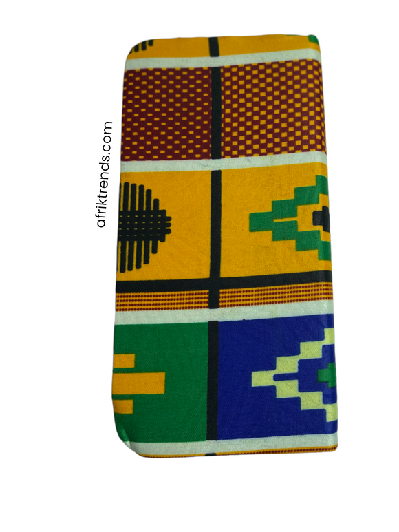 Kente African print wrapped wallet