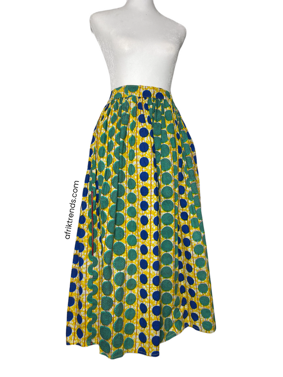 African print maxi skirt