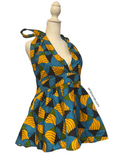 Ankara African print Open back halter top With Matching elastic Headband