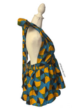 Ankara African print Open back halter top With Matching elastic Headband