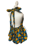 Ankara African print Open back halter top With Matching elastic Headband