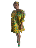 YAYI African print-off shoulders swing dress