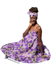 Ankara African Dress With Matching Headwrap