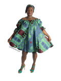 YAYI African print-off shoulders swing dress