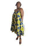 Ankara African Dress With Matching Headwrap
