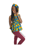 Magic peplum African print Ankara top