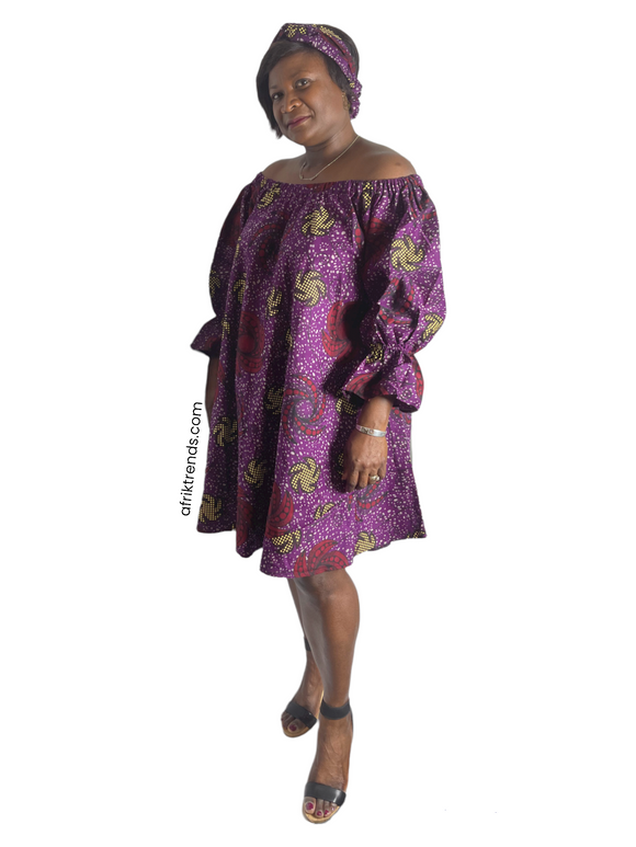 YAYI African print-off shoulders swing dress