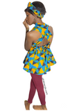 Magic peplum African print Ankara top