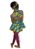 Magic peplum African print Ankara top