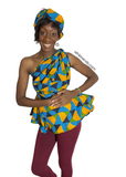 Magic peplum African print Ankara top
