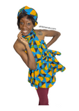 Magic peplum African print Ankara top
