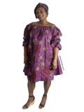 YAYI African print-off shoulders swing dress
