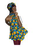 Magic peplum African print Ankara top