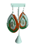 African Beaded Cowrie Shells Earrings