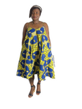 Ankara African Dress With Matching Headwrap