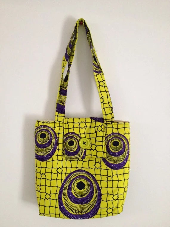 African Print Tote Bag